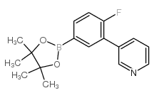 3-(2-氟-5-(4,4,5,5-四甲基-1,3,2-二氧硼烷)苯基)吡啶结构式