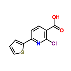2-Chloro-6-(2-thienyl)nicotinic acid Structure