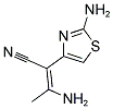 (2E)-3-AMINO-2-(2-AMINO-1,3-THIAZOL-4-YL)BUT-2-ENENITRILE结构式