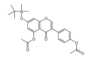 [4-[5-acetyloxy-7-[tert-butyl(dimethyl)silyl]oxy-4-oxochromen-3-yl]phenyl] acetate Structure