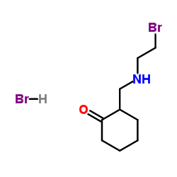 2-{[(2-Bromoethyl)amino]methyl}cyclohexanone hydrobromide (1:1)结构式