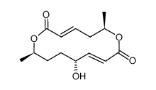 (3E,6R,9E,11R,14R)-11-Hydroxy-6,14-dimethyl-1,7-dioxacyclotetradeca-3,9-diene-2,8-dione结构式
