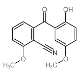 2-(2-hydroxy-5-methoxy-benzoyl)-6-methoxy-benzonitrile structure