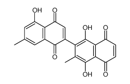 5,8-dihydroxy-6-(5-hydroxy-7-methyl-1,4-dioxonaphthalen-2-yl)-7-methylnaphthalene-1,4-dione结构式