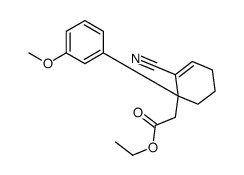 ethyl 2-[2-cyano-1-(3-methoxyphenyl)cyclohex-2-en-1-yl]acetate Structure