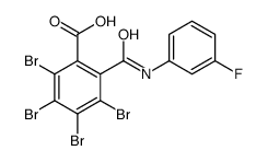 2,3,4,5-Tetrabromo-6-[(3-fluorophenyl)carbamoyl]benzoic acid Structure