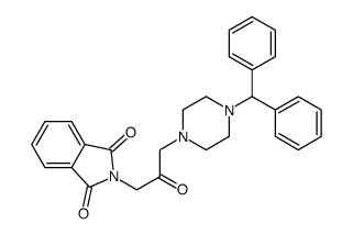 2-[3-(4-benzhydrylpiperazin-1-yl)-2-oxopropyl]isoindole-1,3-dione结构式