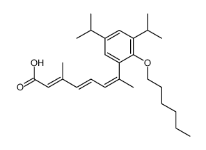 (2E, 4E, 6Z)-7-(2-Hexyloxy-3,5-diisopropylphenyl)-3-methylocta-2,4,6-trienoic Acid Structure