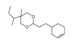 5-butan-2-yl-2-(2-cyclohex-3-en-1-ylethyl)-5-methyl-1,3-dioxane结构式