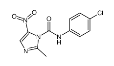N-(4-chlorophenyl)-2-methyl-5-nitroimidazole-1-carboxamide结构式