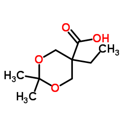 5-乙基-2,2-二甲基-1,3-二恶烷-5-羧酸结构式