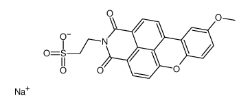 sodium 9-methoxy-1,3-dioxo-1H-xantheno[2,1,9-def]isoquinoline-2(3H)-ethanesulphonate structure