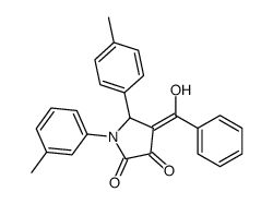 (4Z)-4-[hydroxy(phenyl)methylidene]-1-(3-methylphenyl)-5-(4-methylphenyl)pyrrolidine-2,3-dione结构式