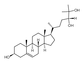 (24R)-3β,24,25-Trihydroxy-cholest-5-ene结构式