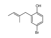 (E)-4-bromo-2-(2-methylbut-2-en-1-yl)phenol Structure