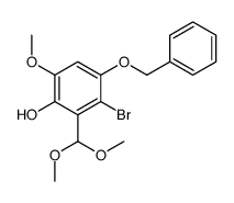 3-bromo-2-(dimethoxymethyl)-6-methoxy-4-phenylmethoxyphenol结构式