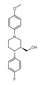 [(3S,4R)-4-(4-fluorophenyl)-1-(4-methoxyphenyl)-piperidin-3-yl]methanol Structure