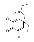 (3,5-dichloro-1-ethyl-4-oxocyclohexa-2,5-dien-1-yl) propanoate Structure