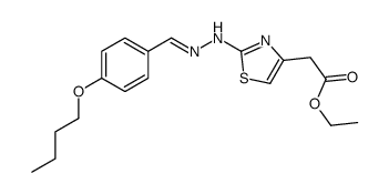 ethyl 2-[2-[(2Z)-2-[(4-butoxyphenyl)methylidene]hydrazinyl]-1,3-thiazol-4-yl]acetate结构式