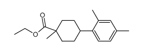 1-Methyl-4-(2,4-dimethylphenyl)-cyclohexan-carbonsaeure-(1)-ethylester结构式