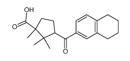 1,2,2-Trimethyl-3-(5,6,7,8-tetrahydro-naphthalene-2-carbonyl)-cyclopentanecarboxylic acid结构式