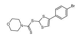 morpholine-4-carbodithioic acid 4-(4-bromo-phenyl)-[1,3]dithiol-2-yl ester结构式