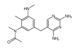 N-[5-(2,4-diamino-pyrimidin-5-ylmethyl)-2-methyl-3-methylamino-phenyl]-N-methyl-acetamide Structure