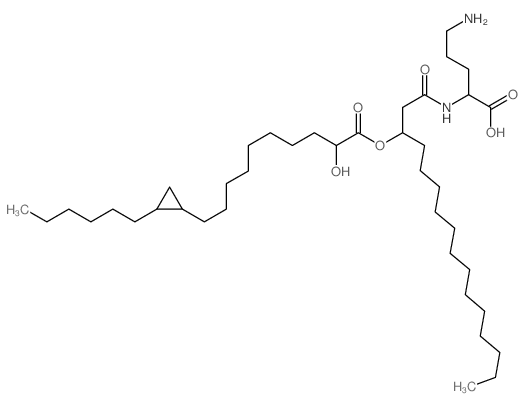 L-Ornithine,N2-[3-[[10-(2-hexylcyclopropyl)-2-hydroxy-1-oxodecyl]oxy]-1-oxohexadecyl]-(9CI)结构式