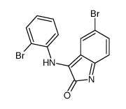5-bromo-3-(2-bromoanilino)indol-2-one结构式