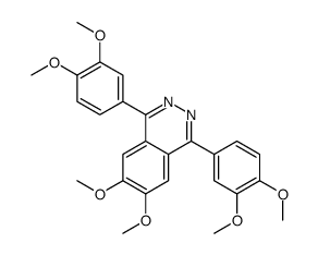 1,4-bis(3,4-dimethoxyphenyl)-6,7-dimethoxyphthalazine结构式