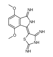 4,7-dimethoxy-1-imino-3-(2,4-diimino-5-thiazolidinylidene)isoindoline Structure