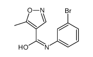 N-(3-bromophenyl)-5-methyl-1,2-oxazole-4-carboxamide Structure