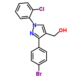 (3-(4-BROMOPHENYL)-1-(2-CHLOROPHENYL)-1H-PYRAZOL-4-YL)METHANOL structure