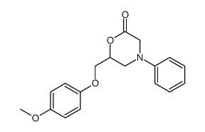 6-[(4-methoxyphenoxy)methyl]-4-phenylmorpholin-2-one结构式