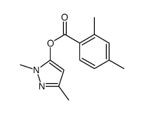 (2,5-dimethylpyrazol-3-yl) 2,4-dimethylbenzoate结构式