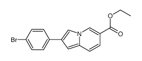 ethyl 2-(4-bromophenyl)indolizine-6-carboxylate Structure
