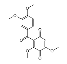 2,6-Dimethoxy-3-(3,4-dimethoxybenzoyl)-p-benzochinon结构式