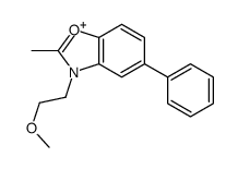 2-Methyl-3-(2-methoxyethyl)-5-phenylbenzoxazolium结构式