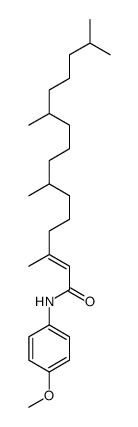 N-(4-methoxyphenyl)-3,7,11,15-tetramethylhexadec-2-enamide结构式