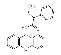 2-phenyl-N-(9H-xanthen-9-yl)butanamide structure