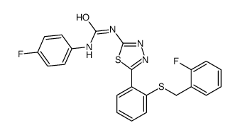 1-(4-fluorophenyl)-3-[5-[2-[(2-fluorophenyl)methylsulfanyl]phenyl]-1,3,4-thiadiazol-2-yl]urea Structure