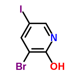 3-Bromo-5-iodo-2-pyridinol structure