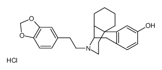 Morphinan-3-ol,17-(3,4-methylenedioxy)phenethyl-,hydrochloride,(+)结构式