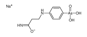 [4-[(2-Carbamoylethyl)amino]phenyl]arsonic acid sodium salt Structure