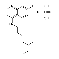 N',N'-diethyl-N-(7-fluoroquinolin-4-yl)butane-1,4-diamine,phosphoric acid结构式