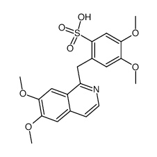 2-(6,7-dimethoxy-isoquinolin-1-ylmethyl)-4,5-dimethoxy-benzenesulfonic acid结构式