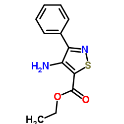 ethyl 4-amino-3-phenylisothiazole-5-carboxylate structure