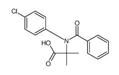 2-(N-benzoyl-4-chloroanilino)-2-methylpropanoic acid结构式