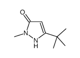 5-tert-butyl-2-methyl-1H-pyrazol-3-one结构式