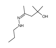 4-hydroxy-4-methyl-pentan-2-one propylhydrazone Structure